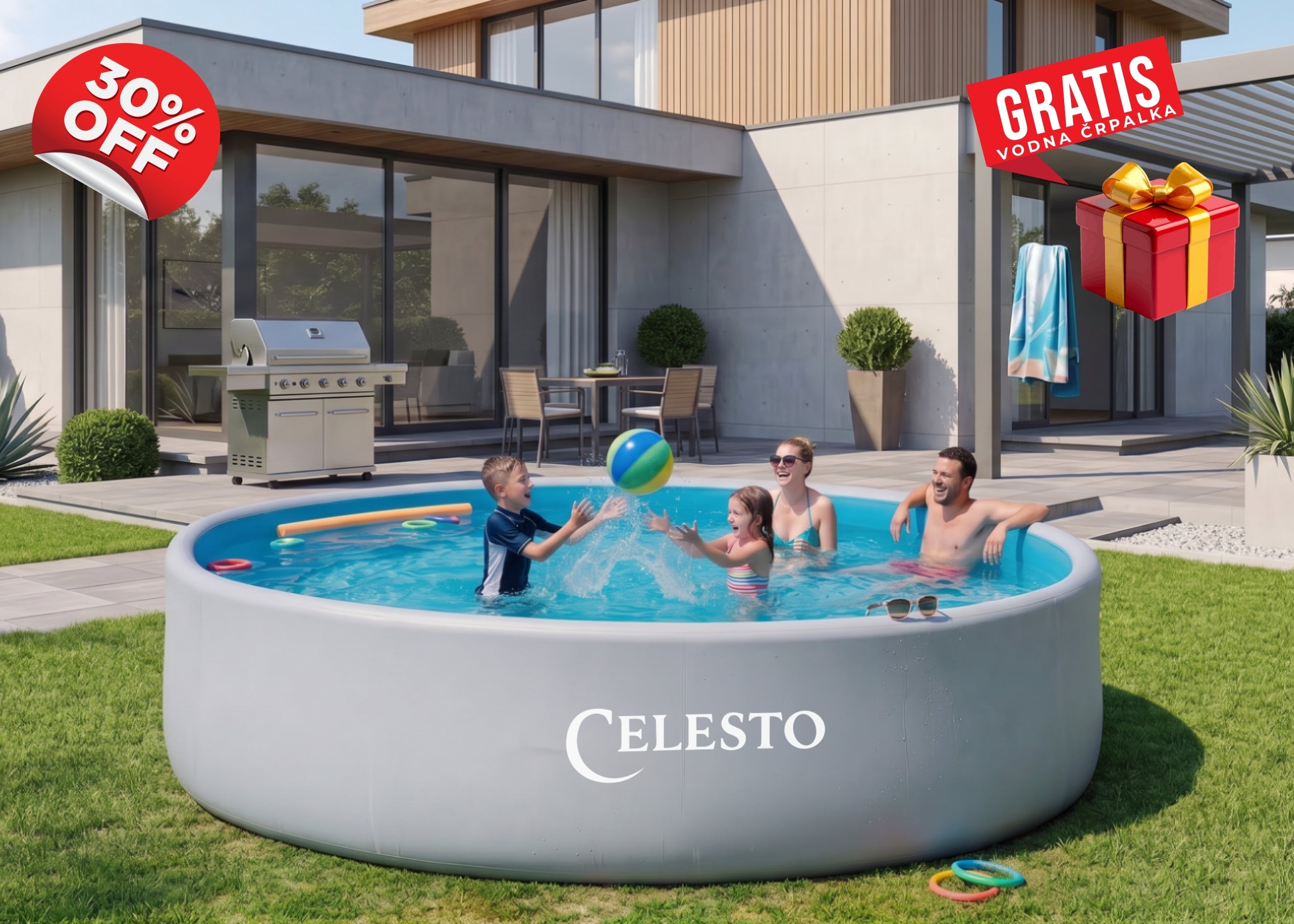 Celesto napihljivi bazen + Darilo🎁